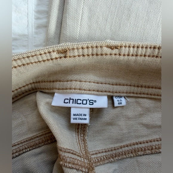 Tan Chicos denim. Size 0.5 (6). Like new. Tan and sand color. - Picture 8 of 8